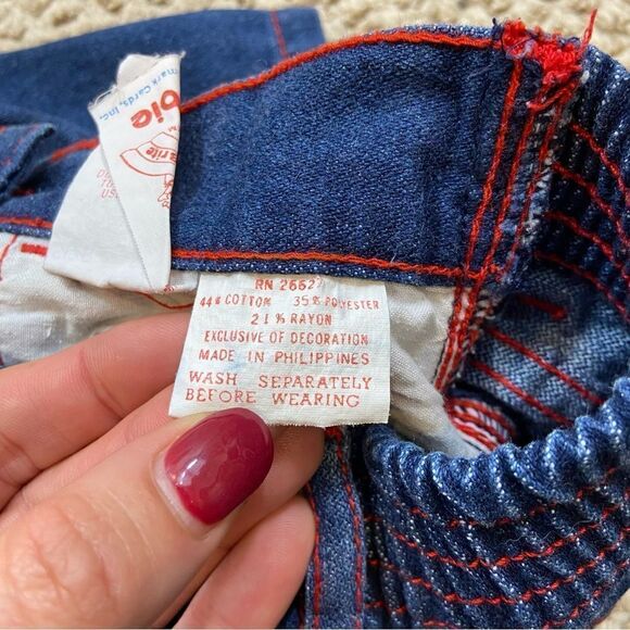RARE Vintage 1983 Girls Rainbow Bright Blue Jeans Size‎ 5 - Picture 6 of 9